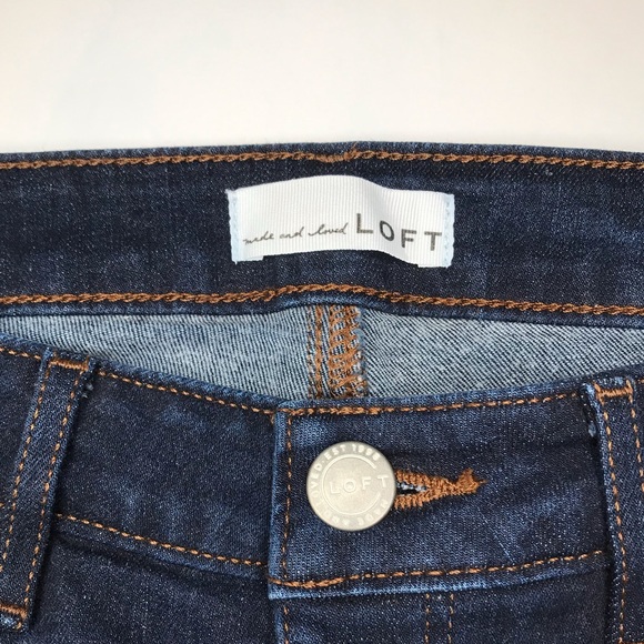 Loft High-Rise Modern Snap Cuff Ankle Jeans - 28/6 - Picture 12 of 17